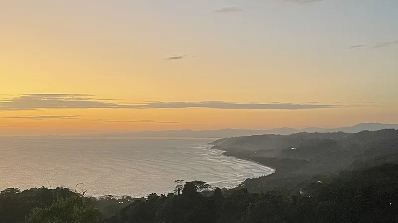 Sunset over Santa Teresa from the Mal País hill