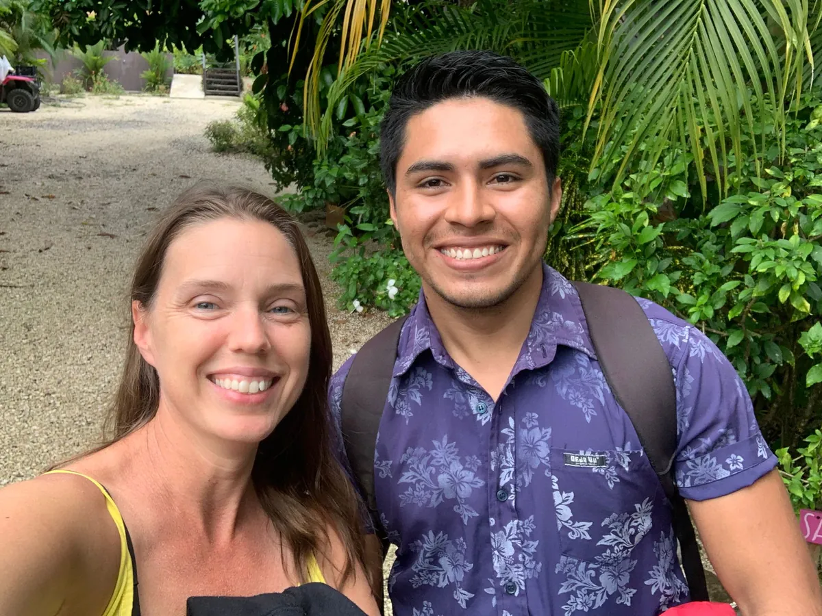 José Cardoza with one of his Spanish students in Costa Rica