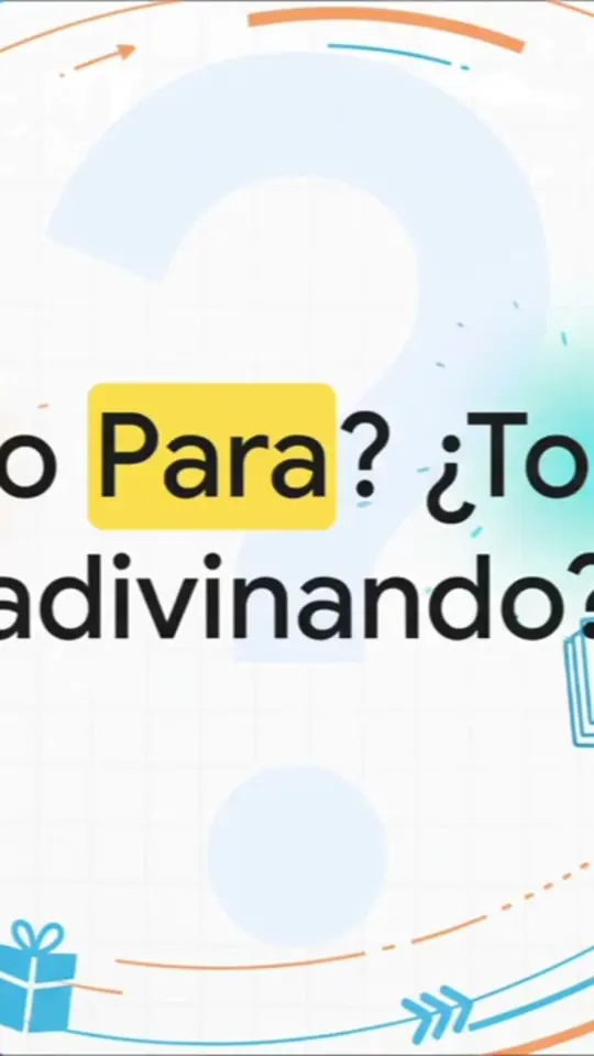 Frame from the video: the question por or para?